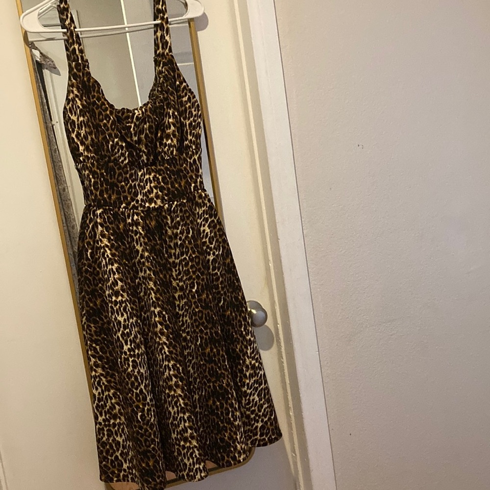 Micheline Pitt Leopard Ingenue Dress size large